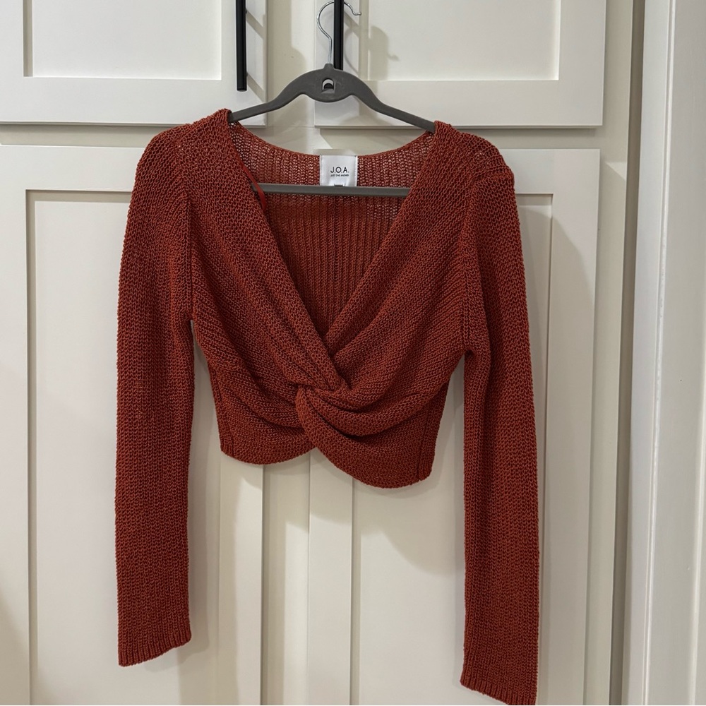 Twist Front Knit Sweater